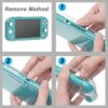 Crystal Clear Cover Case for Switch Lite, Ultra Slim Clear Hard PC Protective Case Compatible with Nintendo Switch Lite with a Glass Screen Protector and 8 Thumb Grips Caps - Image 3