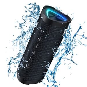 Bluetooth Speaker, 40W (60W Peak) Portable Wireless Speaker with Colorful Lights, Double Subwoofer Heavy Bass, FM Radio, MP3 Player, Bluetooth 5.0, Loud Stereo speakers for Home Outdoor Party Camping