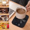 Coffee Mug Warmer, Smart Candle Warmer, Electric Cup Warmer with Aluminum Metal Panel for Office, Desk Accessories, Electric Beverage Warmer for Cocoa, Milk, Coffee Gifts for Friends - Image 5