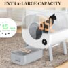 Self-Cleaning Cat Litter Box Double Safety Protection,100L Automatic Litter Box-Robot for Multiple Cats,Large Electric Litter Kitty Box-APP Control,Odor-Free,Liner&Litter Mat&Deodorizing Box - Image 4