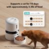 PETLIBRO Automatic Cat Feeder, 5G WiFi Automatic Pet Feeder with Freshness Preservation, 3L Timed Cat Feeders for Dry Food, Up to 48 Portions 10 Meals Per Day, Granary Pet Feeder for Cat/Dog, White - Image 3