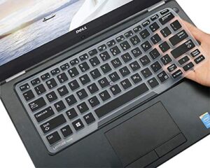 Clear Silicone Keyboard Cover Skin Compatible for 14" Dell Latitude E7450 E7470 E5470 E7480 5480 5490 7490 Laptop with Trackpoint