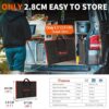DOKIO 220w 18v Portable Foldable Solar Panel Kit (29x21inch,11.7lb) Solar Charger with Controller 2 USB Output to Charge 12v Batteries/Power Station (AGM, Lifepo4) Rv Camping Trailer Emergency Power…… - Image 3