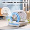 J JORBASADO Self Cleaning Litter Box Automatic Cleaning 65L+9L with APP Control Odor Removal Device Automatic Cat Litter Box for Multiple Cats Families - Image 3
