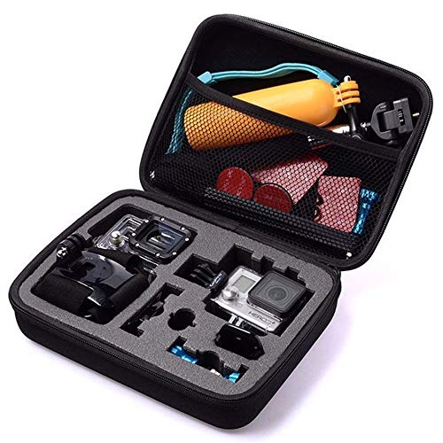 TEKCAM Action Camera Carrying Case Protective Storage Bag Compatible with Gopro Hero 13 12 11 10 9 8 7/AKASO EK7000/Brave 4/Brave 7 LE/Brave 8/APEMAN/APEXCAM/Dragon Touch Action Camera (Medium)