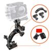 MiPremium Rotary Extension Arm Helmet Mount Set for GoPro Hero 13 12 11 10 9 8 7 6 5 4 Session Black Silver XIAOYI 4K SJCAM Sports Action Camera Accessories Kit Motorcycle Curved Chin Pivot Connector - Image 6