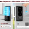 DEVO G1 Video Smart Lock with Camera & Doorbell, 6-in-1 Keyless Entry Door Lock with Fingerprint, App Remote, Auto Locks, Built-in Wi-Fi Smart Deadbolt for Front Door, IP65 Waterproof, Easy Install - Image 6