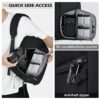 SDYSM Camera Bag Backpack Professional for DSLR SLR Mirrorless Camera Waterproof Laptop Back Pack 15.6 Inch with Rain Cover Anti Theft Travel Case Large Capacity Photography Backpack Black - Image 3