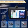 Car Screen Portable Carplay for Apple: 7 Inch Android Auto - Wireless Car Play with Backup Camera,2.5K Dash Cam,GPS Navigation,Car Audio Receivers Bluetooth,Mirror Link, Bluetooth,FM,Siri AMTIFO A28 - Image 10