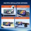 10.26" Wireless Portable Carplay Screen for Car, HD Android Auto Screen, Car Stereo Touch Screen, 1080P Backup Camera, 4K Dash Cam, Mirror Link/Voice Control/Music Play/GPS Navigation - Image 7