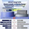 12V 200Ah LiFePO4 Battery, 2560Wh Lithium Deep Cycle Marine/RV Battery with Built-in 100A BMS, Ideal for Trolling Motor, RV, Solar Panel Systems, and Off-Grid Power Solutions (1 pcs, 12V 200Ah) - Image 4