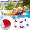 Lifebuoy Set 20Inch Life Preserver Ring and Water Floating Lifesaving Rope 98.6FT,Swim Foam Ring Buoy,Swimming Pool Safety Throwing Ring with Perimeter Rope,Throwable Flotation Device - Image 6