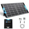 DOROEO 100W Portable Solar Panel, Foldable Solar Charger for Power Station, Monocrystalline Solar Panel with QC3.0 USB-A &Type-C DC19V Port, Waterproof Folding Panel Solar for Camping RV Trip