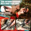 Carabiner Multitool 8-in-1 EDC Carabiners Pocket Knife, Serrated Knife, Rope Cutter, Screwdriver, Can Bottle Opener, Ruler, Survival Gear for Camping Climbing, Christmas Gifts for Men Women (Black) - Image 5