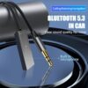 NEWNEWLIU Bluetooth Aux Adapter for Car USB Aux Bluetooth 5.3 Adapter with 3.5mm Audio Jack kit with Built-in Microphone Input for Hands-Free Calls Compatible with Car Speaker and Home Audio(T21) - Image 3