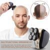 Bald Shavers for Men - Telfun Upgrade 5-in-1 Electric Head Shavers for Bald Men, 100% Waterproof Cordless Razor, Wet/Dry Shaving, 5 Dual Track Heads, Mess-Free Hair Capture - Image 4