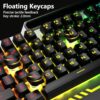 AULA Keyboard, T102 104 Keys Gaming Keyboard and Mouse Combo with RGB Backlit Number Pad, All-Metal Panel Waterproof Light Up PC Keyboard, USB Wired Computer Keyboards Gaming for MAC Xbox PC Gamer - Image 5