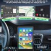 LAMTTO Wireless Apple Carplay Screen for Car Android Auto Magnetic Holder, OTA, Portrait & Landscape Screen, GPS Navigation, Portable Car Audio Receivers Mirror Link, Bluetooth, Voice Control - Image 3