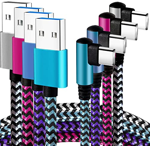 Teeind USB Type C Cable Fast Charging, Tpc001 5 Pack(6Ft 3A) Braided C Charger Cables Compatible with Samsung S10e/note 9/s10/s9/s8 Plus/A80/A50/A20