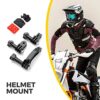 MiPremium Rotary Extension Arm Helmet Mount Set for GoPro Hero 13 12 11 10 9 8 7 6 5 4 Session Black Silver XIAOYI 4K SJCAM Sports Action Camera Accessories Kit Motorcycle Curved Chin Pivot Connector - Image 5