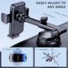 BIVGAZA Phone Holder Car [Military-Grade Suction] Universal Car Phone Holder [Thick Case Friendly] Automobile Accessories Dashboard Air Vent Windshield Phone Mount Fit for iPhone Android Smartphones - Image 4