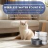 Smart Pet Water Fountain, Automatic Wireless Cat Water Fountain No Filter,Removable 3L Automatic Water Feeder Pet Water Dispenser Self Cleaning Water Fountain for Cats - Image 8