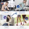 Roysmart Vibration Electric Massager Cordless-Rechargeable Vibrating Handheld Personal Back Massagers Waterproof, Seven Massage Wand for Full Body-Blue - Image 5