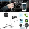 Car Bluetooth Adapter, Handsfree Calling Car Bluetooth 5.0 Audio Receiver Car Kit 5V 2.1A USB Charging Port for Cars with 3.5mm AUX Input Port - Image 2