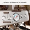 Kismile Espresso Machine with Grinder, 20 Bar Automatic Espresso Maker with Milk Frother Steam Wand, Removable Water Tank for Latte & Cappuccino, Professional Coffee Machine for Home (Stainless Steel) - Image 5