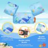 MoKo Swim Arm Band for Kids 20-30-40-50lbs, Clearance Toddler Swim Vest Cute Cartoon Swimming Wings Pool Floats Sleeve Children Water Sports Learning Swim Training Equipment, Blue Squirting Whale - Image 2