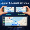 Luzeterna Portable 9.3-inch Wireless Apple CarPlay Screen for Car with Auto Brightness, 4K Dash Cam & Backup Camera, Bluetooth Car Stereo with Android Auto, Touchscreen CarPlay Box,GPS Navigation - Image 8