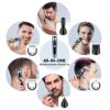 Brightup Beard Trimmer for Men, IPX7 Waterproof Mens Grooming Kit with Cordless Hair Clippers, Electric Razor with LED Display, Shavers for Mustache, Body, Face, Ear, Nose Hair Trimmer, Gifts for Men - Image 8
