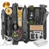 Gifts for Men Him Dad, Survival Kit and Equipment 25 Pcs, Valentines Gifts for him, Christmas Stocking Stuffers,Camping Essentials, Survival Gear, Cool Gadgets for Men