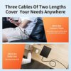 Hrbzo USB C Cable 3-Pack(3ft/6ft/6ft), USB A to USB C Fast Charger Cord Nylon Braided Compatible with 16/15/Plus/Pro/Pro Max，Galaxy S22 S21 A51 S10 S9, and Other USB C Devices-Black - Image 3