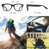 QZTELECTRONIC Smart Bone Conduction Glasses Bluetooth with Open-Ear Headphones, Photochromic Blue Light Blocking Lenses, IPX6 Waterproof, Hands-Free Calls/Music, Ideal Gifts for Dad/Men-Upgraded - Image 4