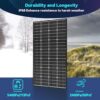 JJN Bifacial 200 Watt Solar Panel, 16BB N-Type 200W 12V 25% High Efficiency 200W Solar Panels, Monocrystalline Solar Module for RV Home Farm Trailer Camper Marine Off-Grid Solar System - Image 5