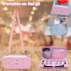 GUTIAL Accessories Bundle for Nintendo Switch Lite - Cute Kawaii NS Lite Accessories kit for Grils Boys Kids with Carrying Case, Cartoon Cover Case, Screen Protector, Stand - Pink - Image 4
