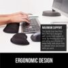 GORILLA GRIP Silky Gel Memory Foam Wrist Rest for Computer Keyboard, Mouse, Ergonomic Design for Typing Pain Relief, Desk Pads Support Hand and Arm, Mousepad Rests, Stain Resistant, 2 Piece Pad, Black - Image 4
