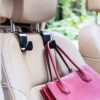 EldHus Headrest Hooks, Car Purse Holder for Handbag Grocery Bags Clothes Hat Jacket Backpack, Vehicle Hanger 4-Pack - Image 3