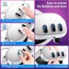 Laeuzn Camera Lens Protector Compatible with Oculus Meta Quest 3 Accessories, Camera Screen Protector Cover, 9H Thin Tempered Glass, Anti-Scratch, Alloy Frame, High Definition Lens Accessories (Black) - Image 7