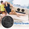 Pyle Bluetooth Marine Receiver Stereo & Speaker Kit 300W Single DIN Boat Marine Head Unit l LCD, Mic, Hands-Free Calling, AUX, MP3/USB/SD, AM/FM Radio, Remote - PLMRK47BK (Black) - Image 6