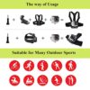 VVHOOY Action Camera Accessories Head Strap Mount Chest Harness Compatible with AKASO EK7000 Brave 4 Brave 7 LE V50X Native/GoPro Hero 13 12 11 10 9 8 7 6 5/VEMONT/Dragon Touch/HLS/Apexcam/REMALI - Image 7