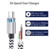 QQLIKE USB Type C Cable, 5 Pack (6FT) Nylon Braided 3A Fast Charging Cord for Samsung Galaxy S9/S8, Note 9/8, S21/S20/S10 Plus - Image 5