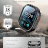 ESR for Apple Watch Ultra 2/1 Case with Screen Protector 49mm (2024/2023/2022), Military Grade Protection, Aluminum Alloy Case with 2 Pack Armorite Glass Protector Set, Stay Original, Black - Image 4