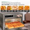 VAL CUCINA Infrared Heating Air Fryer Toaster Oven, Extra Large Countertop Convection Oven 10-in-1 Combo, 6-Slice Toast, Enamel Baking Pan Easy Clean with Recipe Book, Black Matte Stainless Steel - Image 4