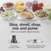 Hamilton Beach Stack & Snap Food Processor and Vegetable Chopper, BPA Free, Stainless Steel Blades, 12 Cup Bowl, 2-Speed 450 Watt Motor, Black (70725A) - Image 5