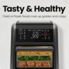 CHEFMAN ExacTemp™ 12 Quart 5-in-1 Air Fryer with Integrated Smart Cooking Thermometer, 28 Touchscreen Presets, Rotisserie, Dehydrator, Bake, XL Convection Oven with Auto Shutoff, Black - Image 3