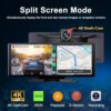 Luzeterna Portable 9.3-inch Wireless Apple CarPlay Screen for Car with Auto Brightness, 4K Dash Cam & Backup Camera, Bluetooth Car Stereo with Android Auto, Touchscreen CarPlay Box,GPS Navigation - Image 6