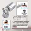 Srmsvyd 720° Swivel Sink Faucet Aerator, Bathroom Sink Spray Aerator Anti-Splash Rotate Faucet and Water Saving Faucet Sprayer Head Attachment for Kitchen Backyard - Image 5