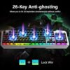 AULA Keyboard, T102 104 Keys Gaming Keyboard and Mouse Combo with RGB Backlit Number Pad, All-Metal Panel Waterproof Light Up PC Keyboard, USB Wired Computer Keyboards Gaming for MAC Xbox PC Gamer - Image 4